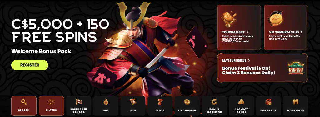 Spin Samurai Casino in Canada